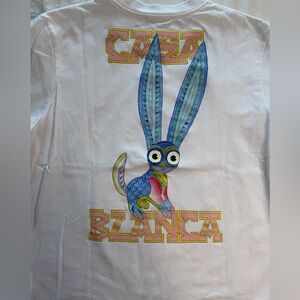 Casa Blanca White Graphic T-Shirt fits like XL